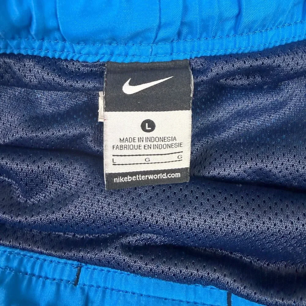 Men's Vintage Y2K Nike Board Shorts Swim Trunks Blue Navy Grey Size Large